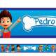 Faixa Infantil de Menino Patrulha Canina com Nome