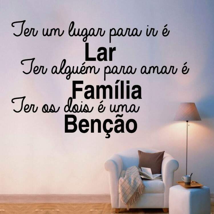 Adesivo de Parede Frase Famlia Beno