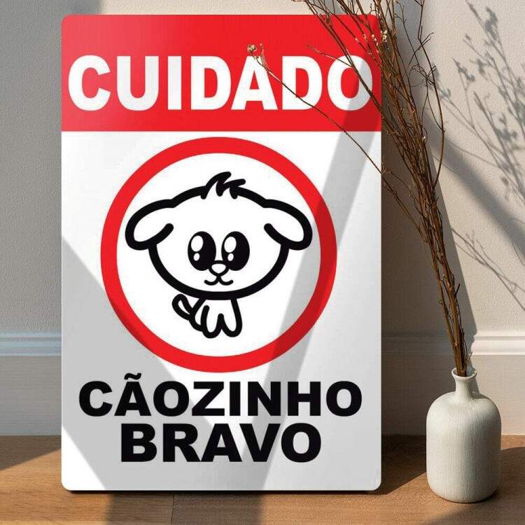 Placa decorativa Engraadas 20 - Cuidado Cozinho