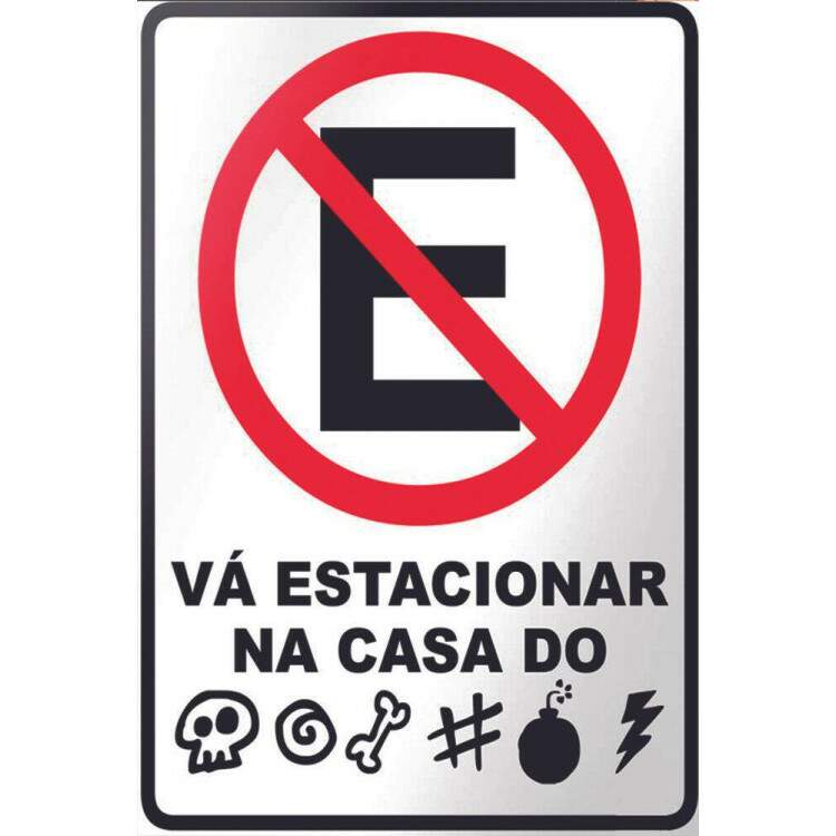 Placa decorativa Engraadas 24 - Proibido