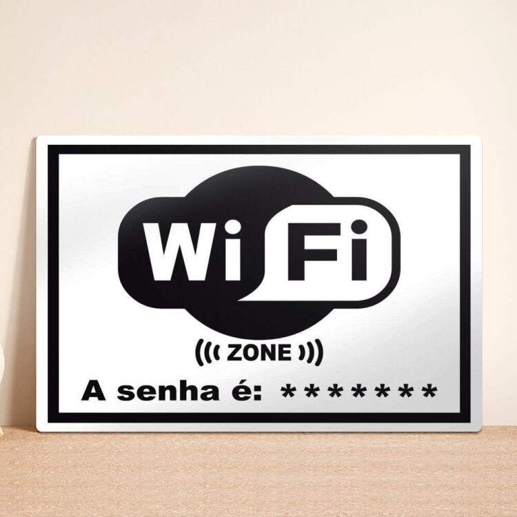 Placa decorativa Engraadas 25 - Wifi