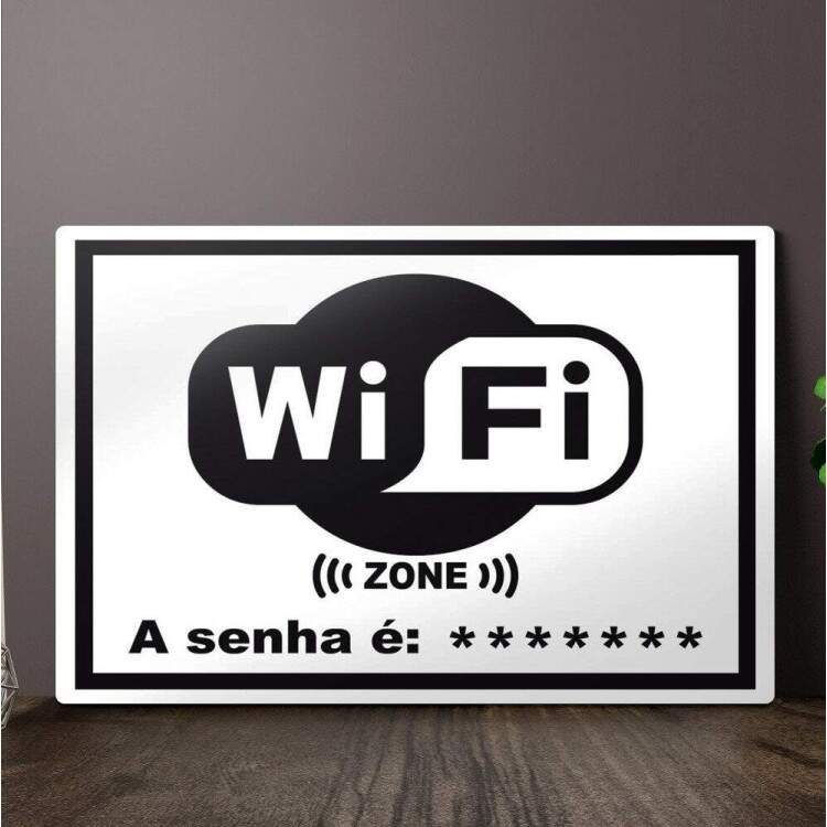 Placa decorativa Engraadas 25 - Wifi