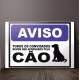 Placa decorativa Engra�adas 27 - Aviso C�o