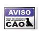 Placa decorativa Engra�adas 27 - Aviso C�o
