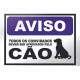 Placa decorativa Engra�adas 27 - Aviso C�o