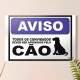 Placa decorativa Engra�adas 27 - Aviso C�o