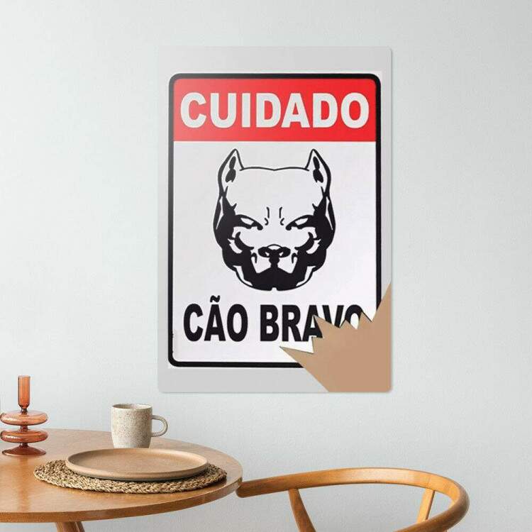 Placa decorativa Engraadas 30 - Cuidado Co