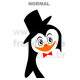 Adesivo para Geladeira Pinguim Elegante 2