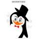 Adesivo para Geladeira Pinguim Elegante 2