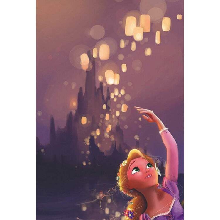 Placa decorativa Princesa 5 - Rapunzel