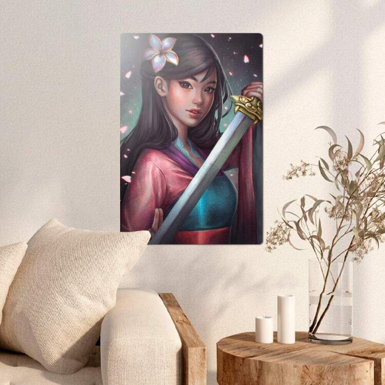 Placa decorativa Princesa 21 - Mulan