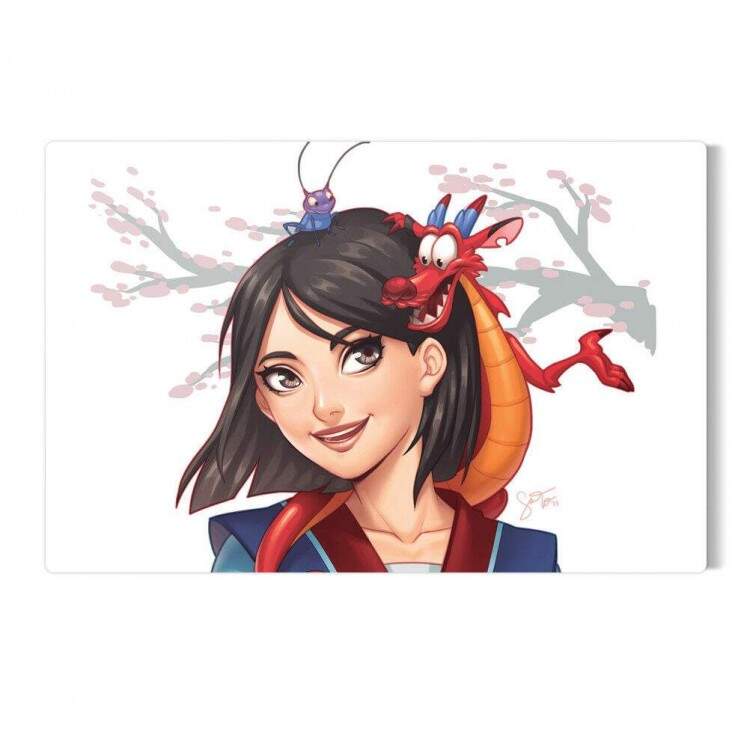 Placa decorativa Princesa 23 - Mulan