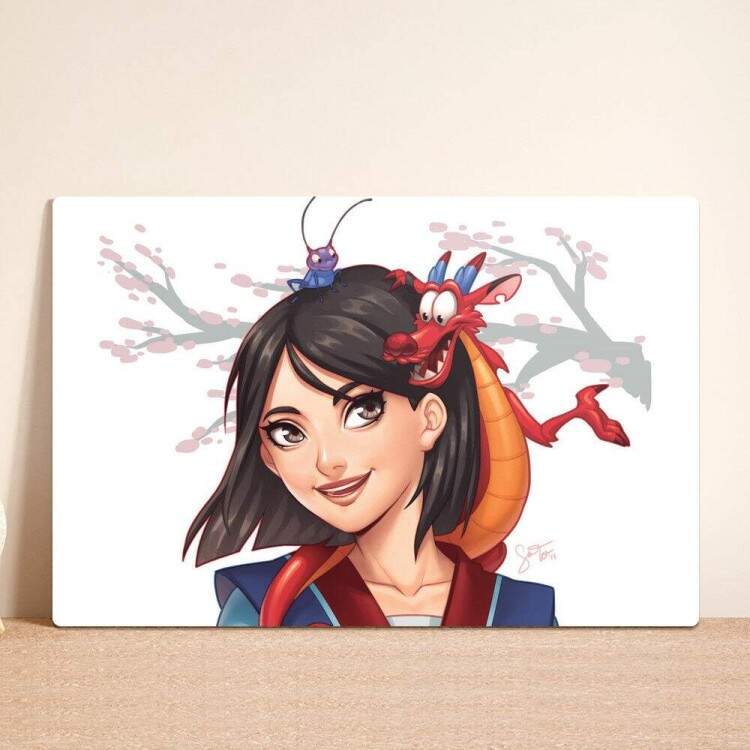 Placa decorativa Princesa 23 - Mulan