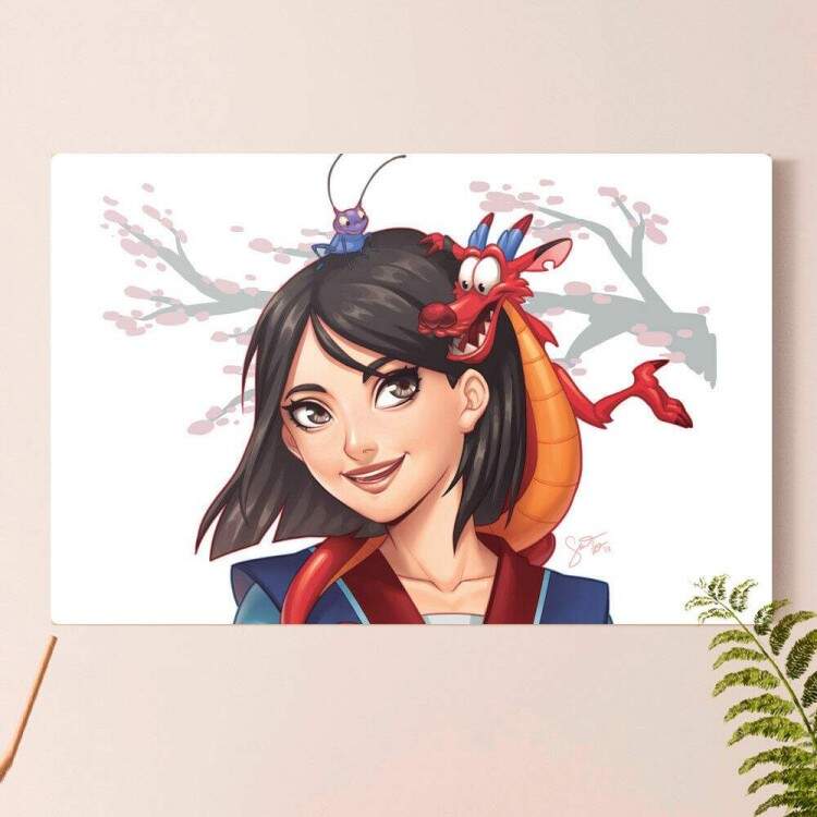 Placa decorativa Princesa 23 - Mulan