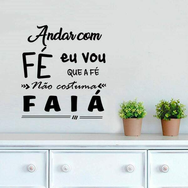 Adesivo de Parede Frase Andar com F
