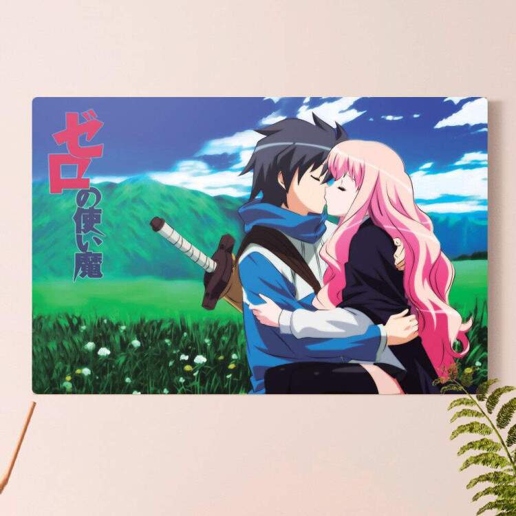 Placa Decorativa Anime Louise e Saito 1