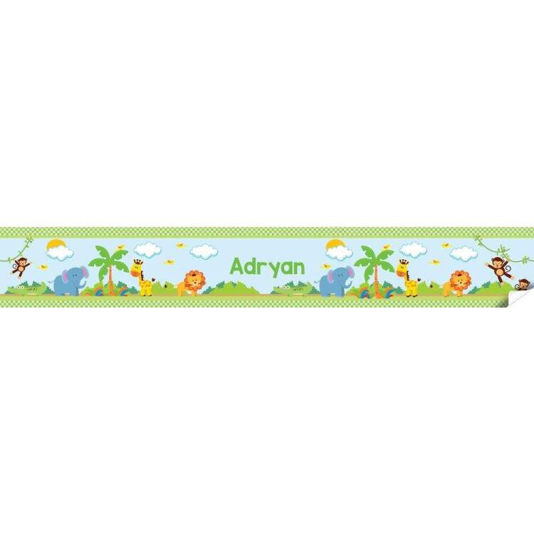 Faixa Decorativa Infantil Safari 15 com nome