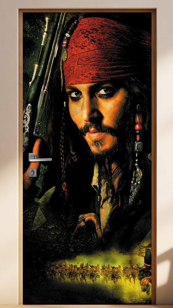 Adesivo Para Porta Piratas Do Caribe 5