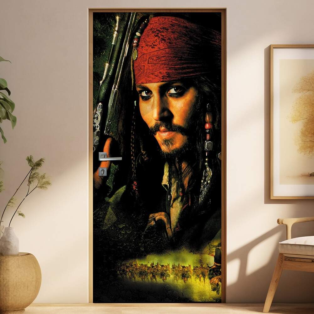 Adesivo Para Porta Piratas Do Caribe 5