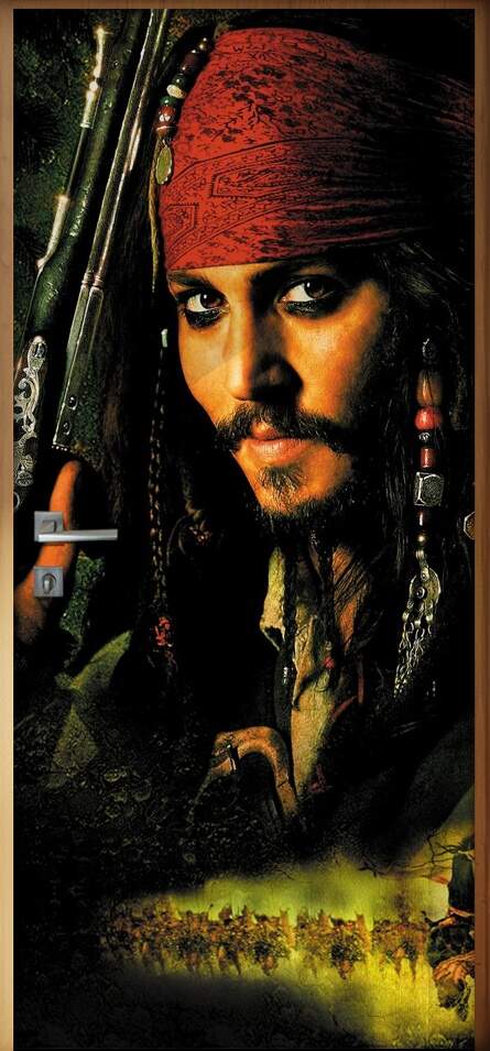 Adesivo Para Porta Piratas Do Caribe 5