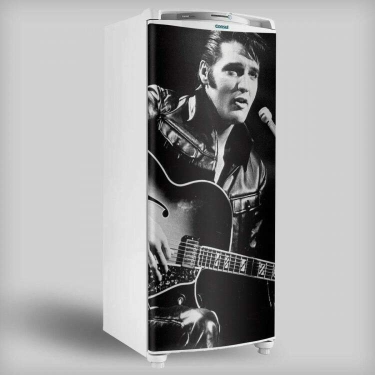 Adesivo de Geladeira Porta Tema Elvis Presley modelo 2