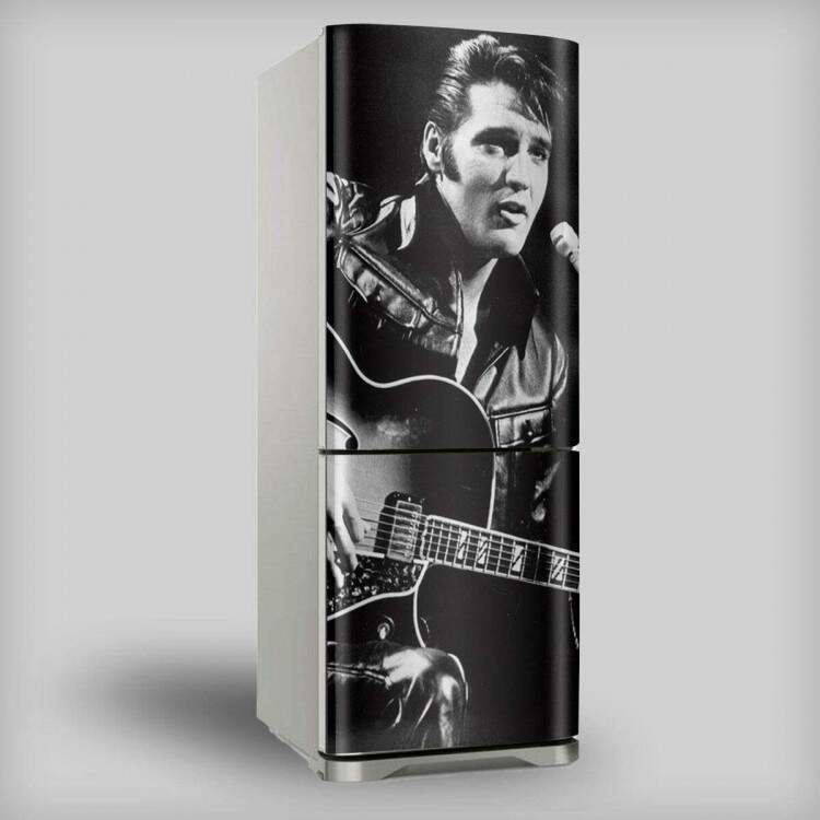 Adesivo de Geladeira Porta Tema Elvis Presley modelo 2