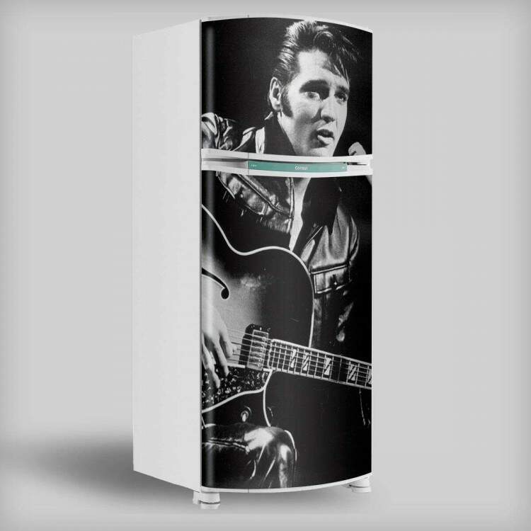 Adesivo de Geladeira Porta Tema Elvis Presley modelo 2