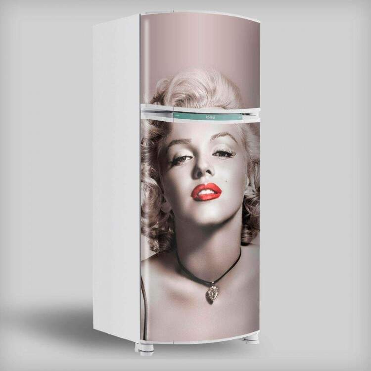 Adesivo de Geladeira Porta Tema Marilyn Monroe 2