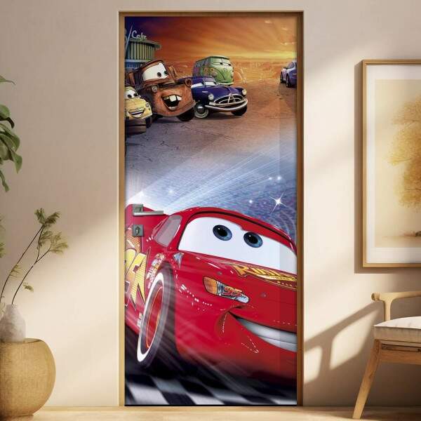 Adesivo para Porta Infantil Carros 03