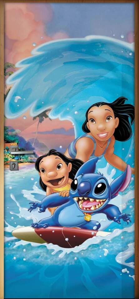 Adesivo para Porta Infantil Lilo e Stitch 2