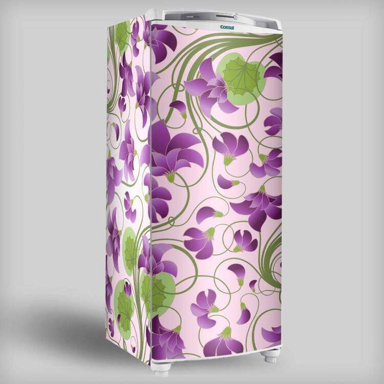 Adesivo para Envelopamento de Geladeira Toda Tema floral 6
