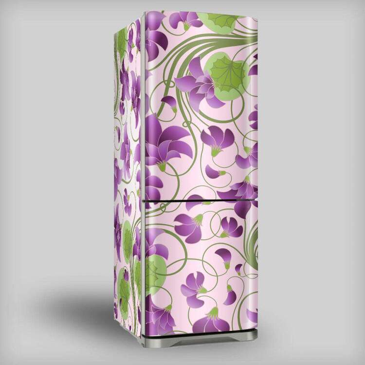 Adesivo para Envelopamento de Geladeira Toda Tema floral 6