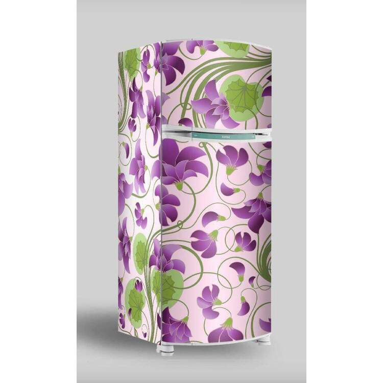 Adesivo para Envelopamento de Geladeira Toda Tema floral 6