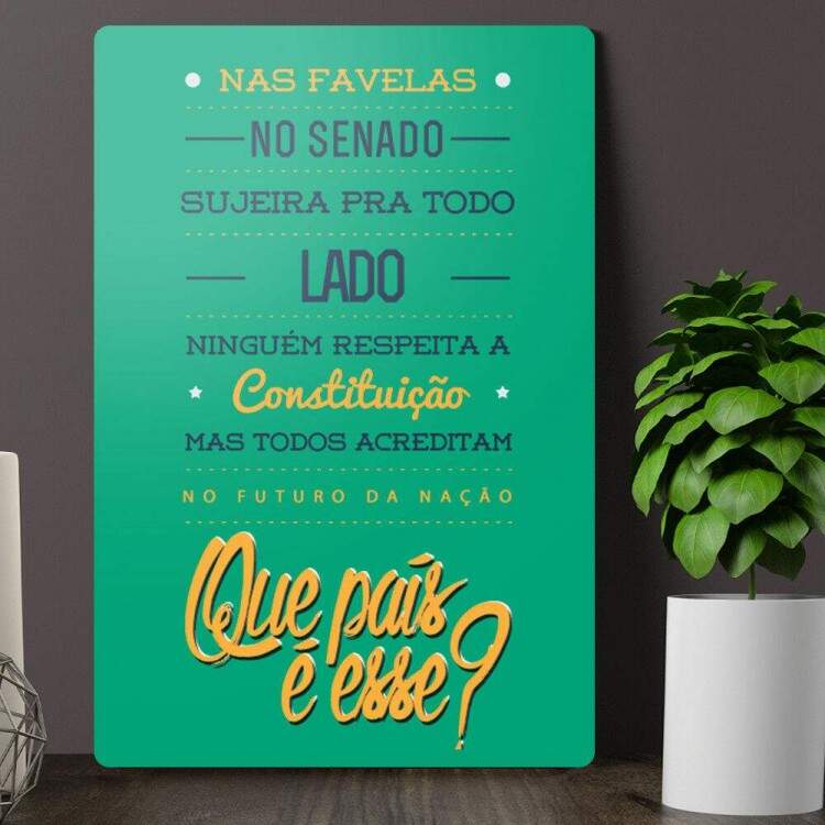 Placa Decorativa Frase de Msica 104