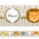 Faixa Decorativa Infantil Safari Marrom com Nome