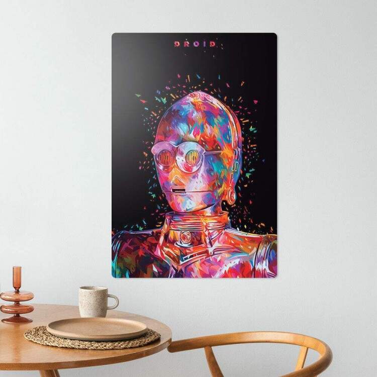 Placa Decorativa Pop Art 40 C3PO