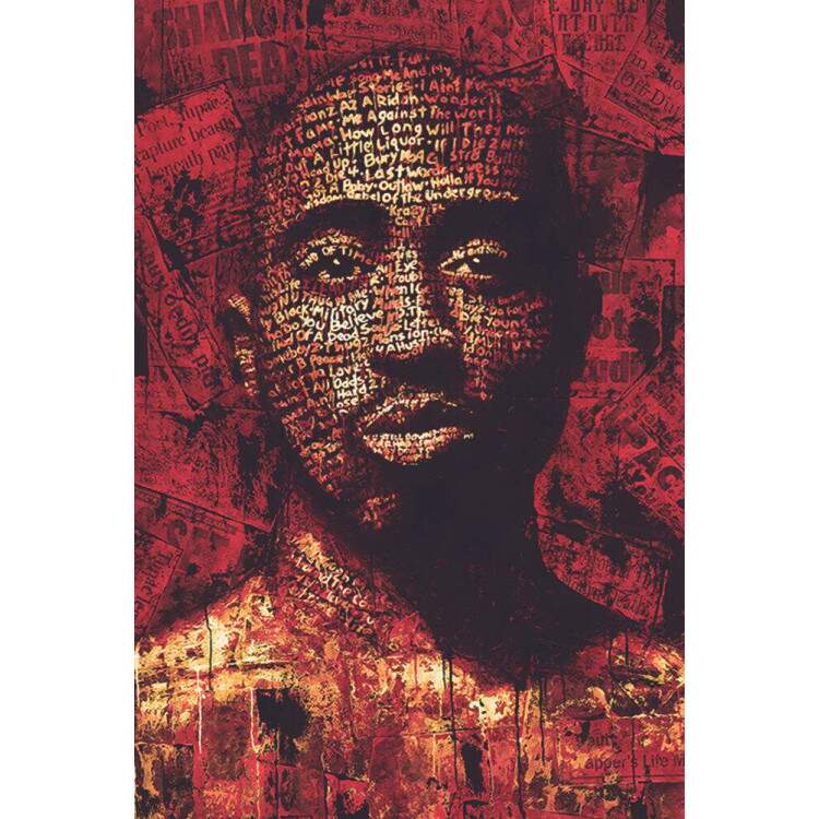 Placa Decorativa Pop Art 53 Tupac