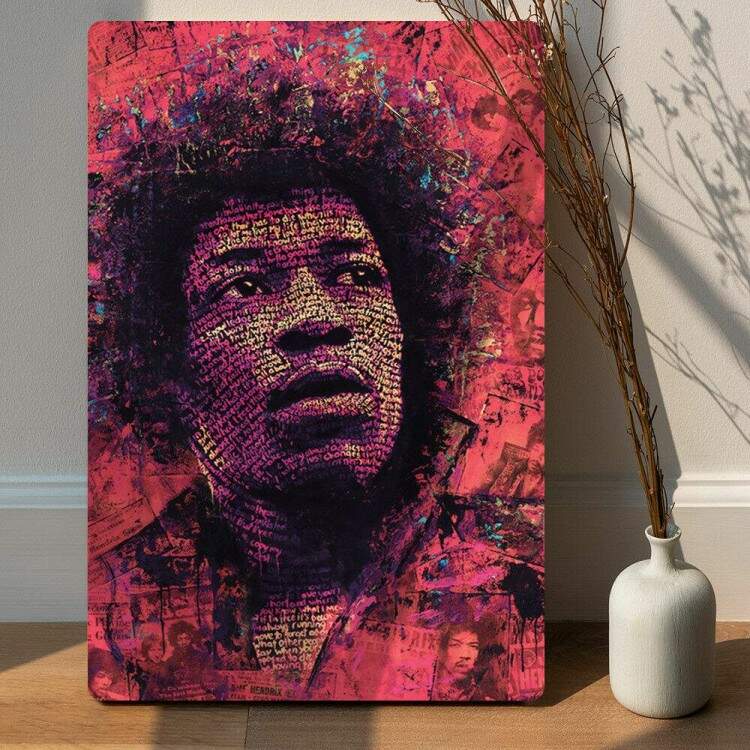 Placa Decorativa Pop Art 55 Jimi Hendrix