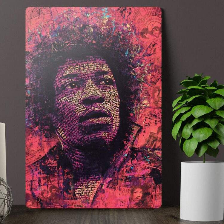 Placa Decorativa Pop Art 55 Jimi Hendrix