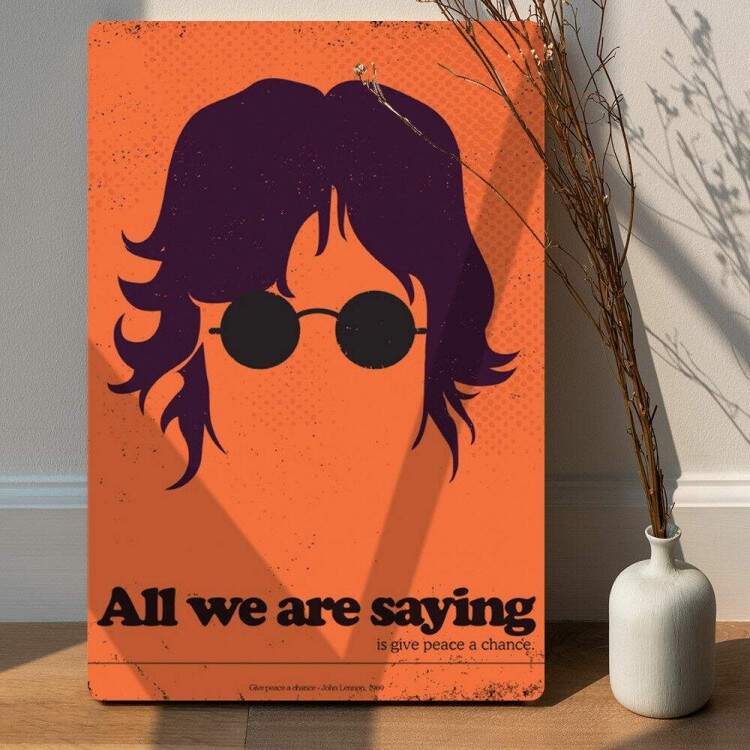 Placa Decorativa Pop Art 63 John Lennon