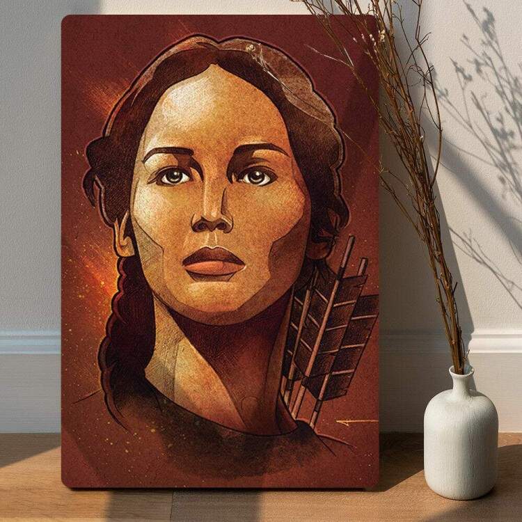 Placa Decorativa Pop Art 69 Katniss