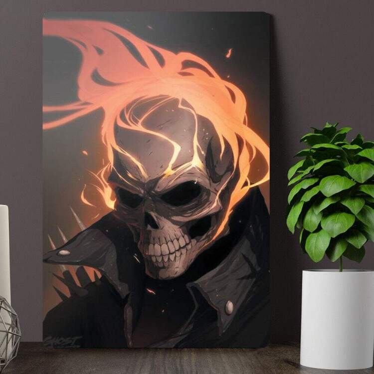 Placa Decorativa Fan Art 13 Motoqueiro Fantasma