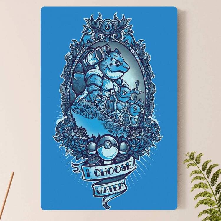 Placa Decorativa Fan Art 17 Pokmon I Choose Water