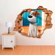 Adesivo de Parede Buraco Falso 3D A Vida Secreta dos Pets 2