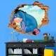 Adesivo de Parede Buraco Falso 3D Bisonho Pooh