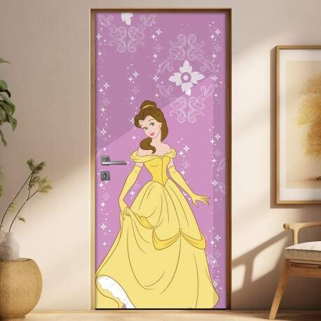 Adesivo para porta Infantil Princesa Bela 1