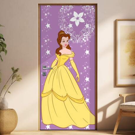 Adesivo para porta Infantil Princesa Bela 2