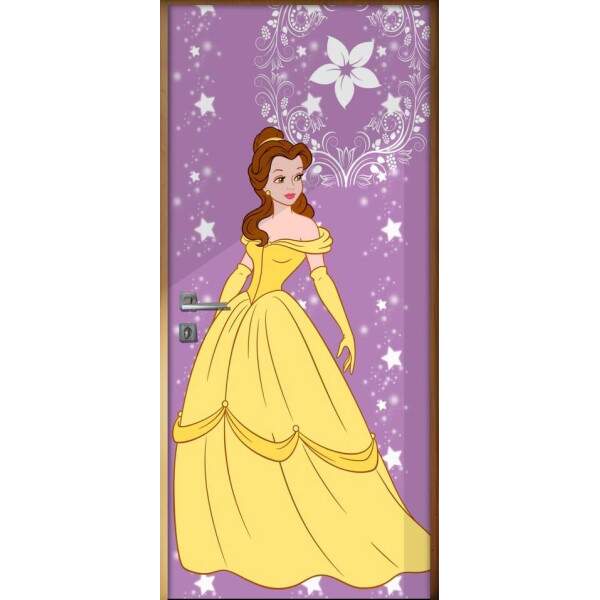 Adesivo para porta Infantil Princesa Bela 2