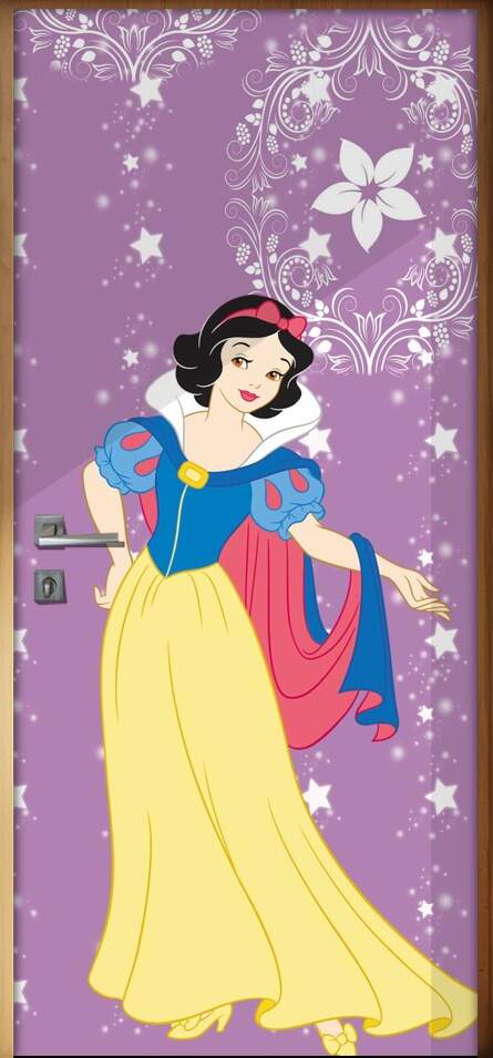 Adesivo para porta Infantil Princesa Branca de Neve Mod. 2