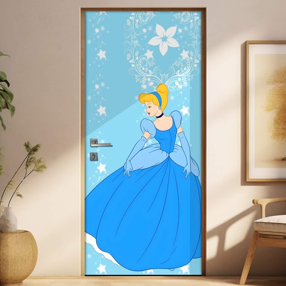 Adesivo para Porta Infantil Princesa Cinderela 1